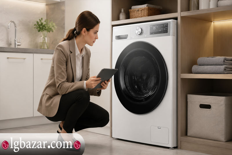 مشخصات فنی ماشین لباسشویی الجی مدل WDR1307BWP سفید 