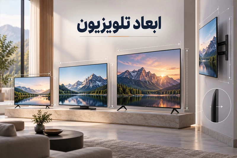 ابعاد تلویزیون ال جی؛ جدول طول و عرض 42 تا  86 اینچ